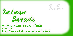 kalman sarudi business card
