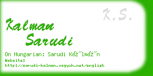 kalman sarudi business card
